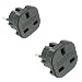 Produktbild 2x Reisestecker UK auf DE / EU Steckdosenadapter Adapter UK England auf Deutschland Schwarz