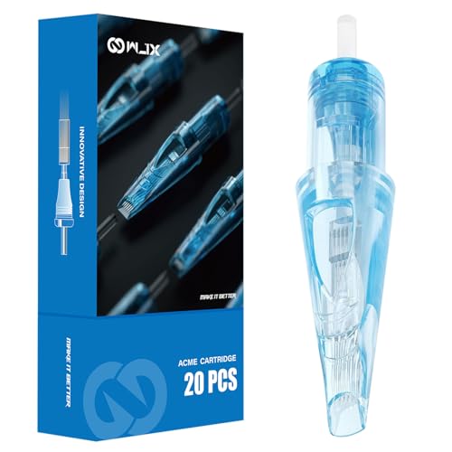 Image of MAST TATTOO 20Pcs Disposable Needles Curved Magnum 1027RM Blue Solid Tattoo Needles