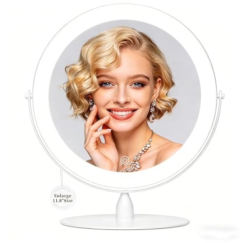 Espejo para maquillaje rectangular con luz 12"