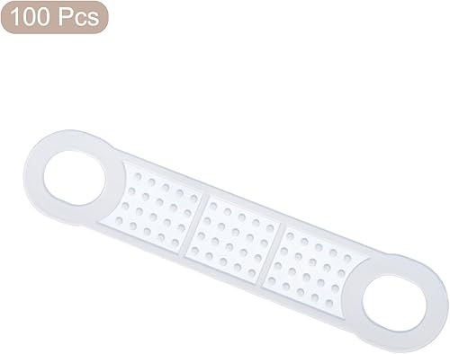 Miniatura 3 de uxcell 100 tiras adhesivas de silicona antideslizantes para colgar ropa para perchas de madera y plástico, transparentes (4.13 x 0.79 pulgadas)