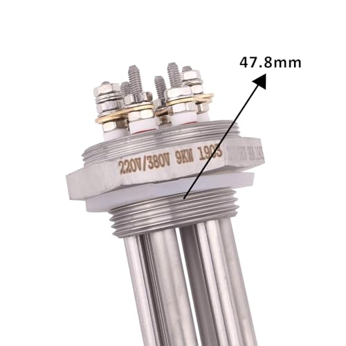 Heizelement mit Einschraubgewinde 220V 9000W 1.5 Zoll BSP (DN40) durchmesser 47.8mm Heizstabdichtung SUS304
