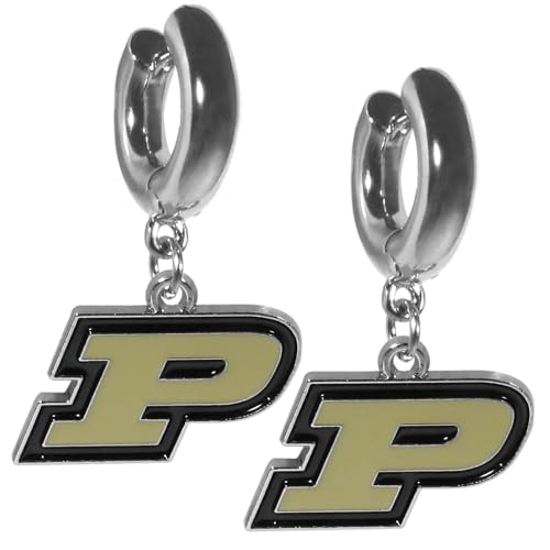 Siskiyou Sports NCAA Purdue Boilermakers Huggie Hoop Earrings, Team Colors, One Size