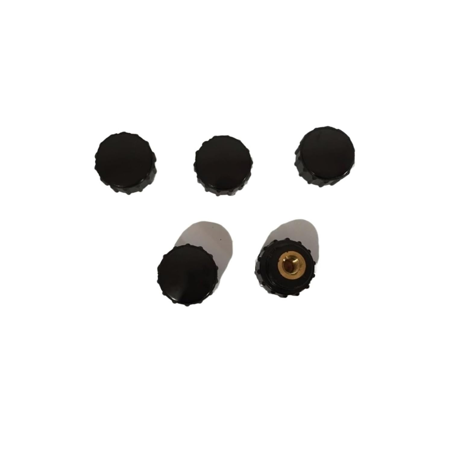 5pcs Black 4mm Feamle Thread 10mm Height Knurled Star Knob