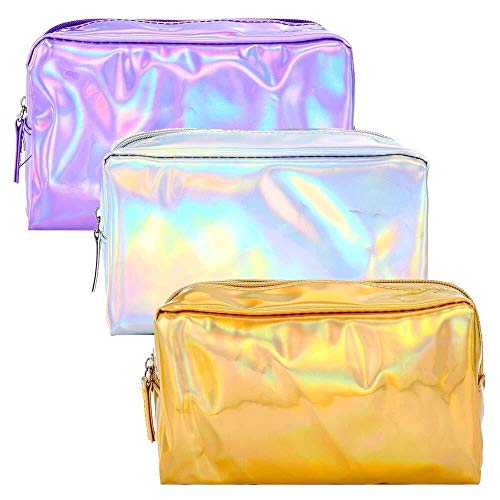 Preisvergleich Produktbild Personalisiert Langlebig Hohe Qualität Exquisit Langlebige Zusammenklappbar glänzend regenbogen beutel tragbaren griff tasche bunte laser schillernden beutel Hohe Qualität hautpflege kosmetische schre