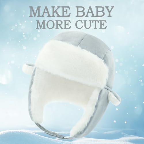 Image of BAVST Winter Trapper Hat for Boys Girls Waterproof Warm Baby Toddler Ushanka Fleece Beanie Hats for 6M-6T