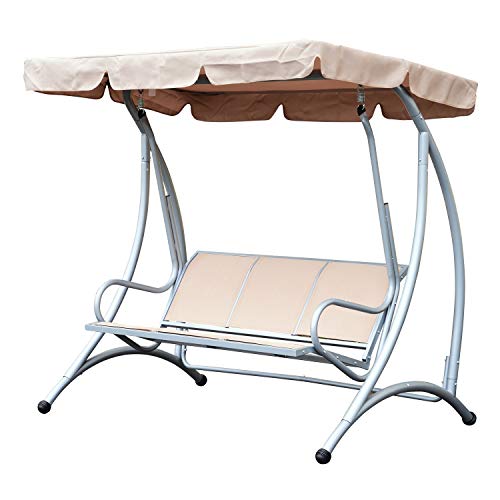 Chair Covers Patio Furniture Covers Patio Swing Chair Cover 3 Triple Seater Outdoor Garden Hammock Glider Chair Cover Waterproof Windproof Furniture Protector Uv Resistant Swing Canopy Cover All Weather Protection Chair Covers 96 L57 W67 H