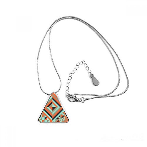 Pendentif en forme de bijoux collier géométrique losange rouge et noir avec chaîne