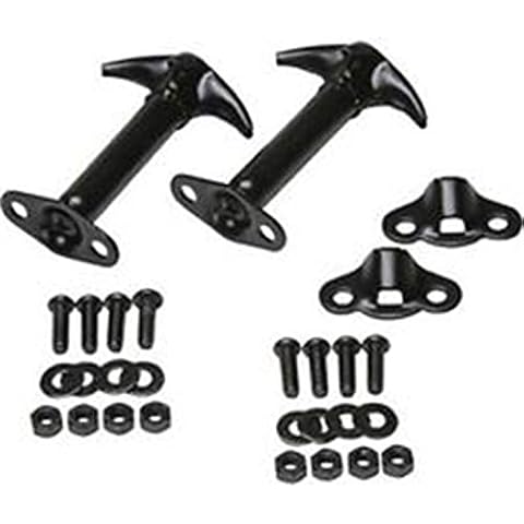 RAMPAGE PRODUCTS Hood Catch Kit for Jeep Wrangler/CJ | Pair, Steel, Black | 7601 | Fits 1945-1949 Jeep CJ2A / 1954-1983 Jeep CJ5 / 1976-1986 Jeep CJ7 / 1942-1945 Willys / 1987-1995 Wrangler YJ Cover