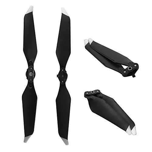 2 Pairs Dji Genuine Low-Noise Quick-Release Propellers For Mavic Pro Or Mavic Pro Platinum, 8331 Sliver Stripes #TOP5