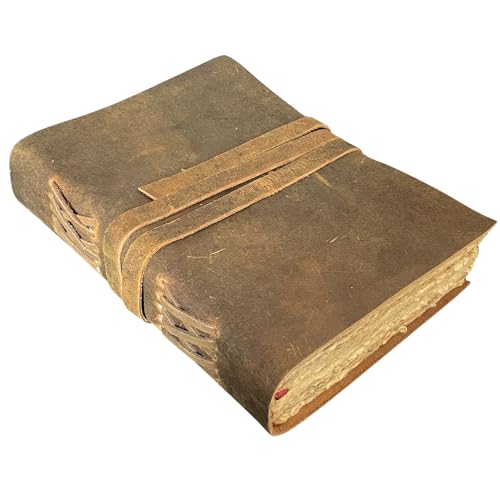 URBAN LEATHER Diario Medieval Rústico Vintage De 7 Pulgadas, Páginas Antiguas Con Bordes De Cubierta Para Hombres Y Mujeres, Cuaderno De Dibujo De Artista, Cuaderno De Escritura De Viaje Para Él Y