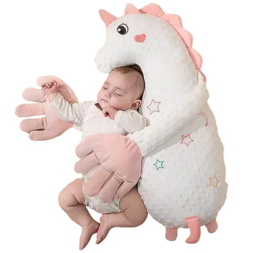 XXPPJJ 赤ちゃん用寝かしつけ枕 3段階速度調節付き、新生児の睡眠促進パッティングパーム パタパタ優しいトントン 驚き防止カバー、リモコン赤ちゃん 枕、夜泣き対策、深睡眠サポート、動物型おやすみ枕、排気促進 ミルクの吐き出し防止、ベビースリープヘルパー