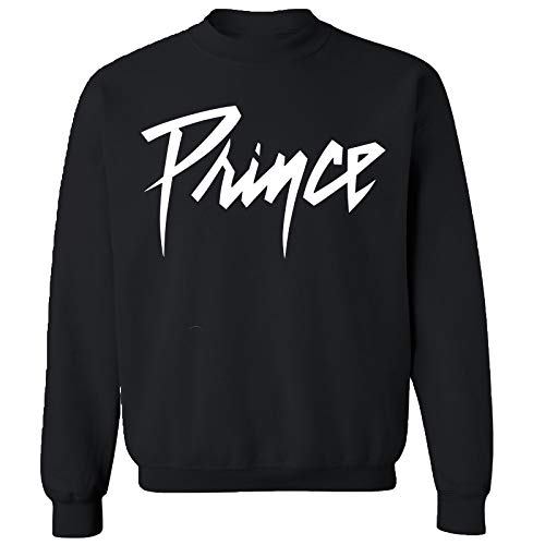 Image of Prince Unisex's Black Crewneck Sweatshirt, Large