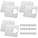 6 sztuk płytek naprawczych do zawiasów kuchennych, płyt naprawczych, z otworami i 36 śrubami, do szaf, mebli drewnianych, szuflad, szaf na ubrania, okien