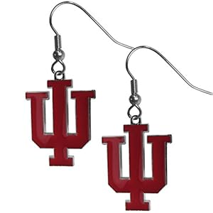NCAA Siskiyou Sports Womens Indiana Hoosiers Chrome Dangle Earrings One Size Team Colors
