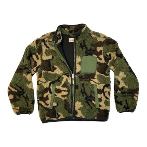 Member's Mark Boy's Lightweight Cuddly Cozy Full Zip Sherpa Jacket Camo 82