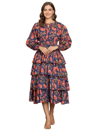 Image of GRECIILOOKS Dress for Women | Western Midi One Piece Dresses for Womens | Casual Mini Summer Dresses for Beach & Stylish New Year Party Outfit