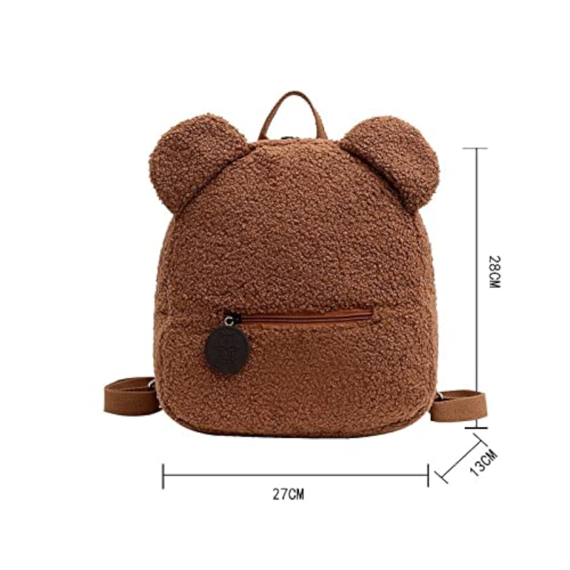 Women's Portable Bear Shaped Shoulder Backpack, Travel