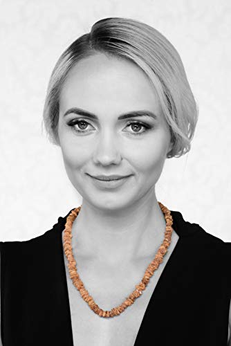 Image of AMBERAGE Natural Baltic Amber Necklace for Women - Hand Made from Raw /Certified Baltic Amber Beads(2 sizes) (21.7)