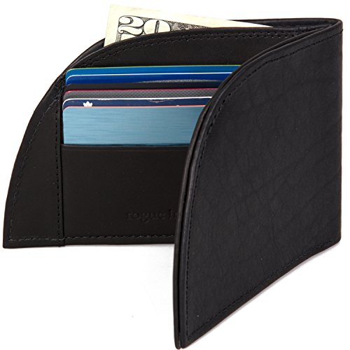 Front Pocket Wallet by Rogue Industries - Genuine American Bison Leather with RFID Block, Holds 6 Ca - //coolthings.us