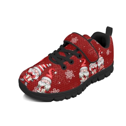 Kids Boys Girls Running Shoes Comfortable Lightweight Slip on Sneakers Athletic Tennis Shoes Christmas Dwarf Pattern