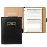 suituts Client Record Book, Hair Stylist Client Profile Book-Binder and Client Record Cards with Alphabetical Tabs for Salons, Hair Stylist, Nail, Small Business(100 Sheets Profile Cards, 5.6' X 8.2')