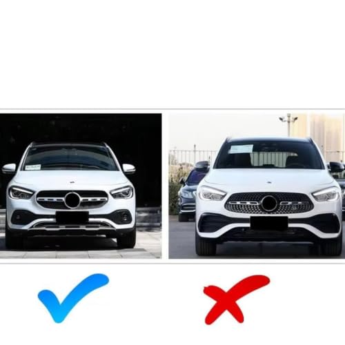 Grille de course centrale double barre avec caméra pour Benz GLA