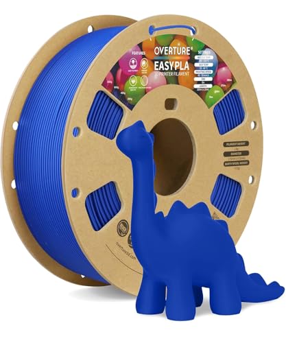 Image of OVERTURE Easy PLA 1.75mm 3D Printer Filament, 1kg PLA Cardboard Spool (2.2lbs), Dimensional Accuracy + /- 0.02mm, Fit Most FDM Printer (Easy Cobalt Blue)