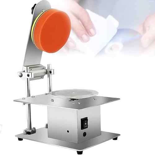 XueFulxion Aparato restauración de Discos BLU Ray/CD/DVD, pulidora de arañazos con Doble Motor, Velocidad 1000 6000 RPM, para Discos ilegibles, construcción sólida, Peso Neto 4kg
