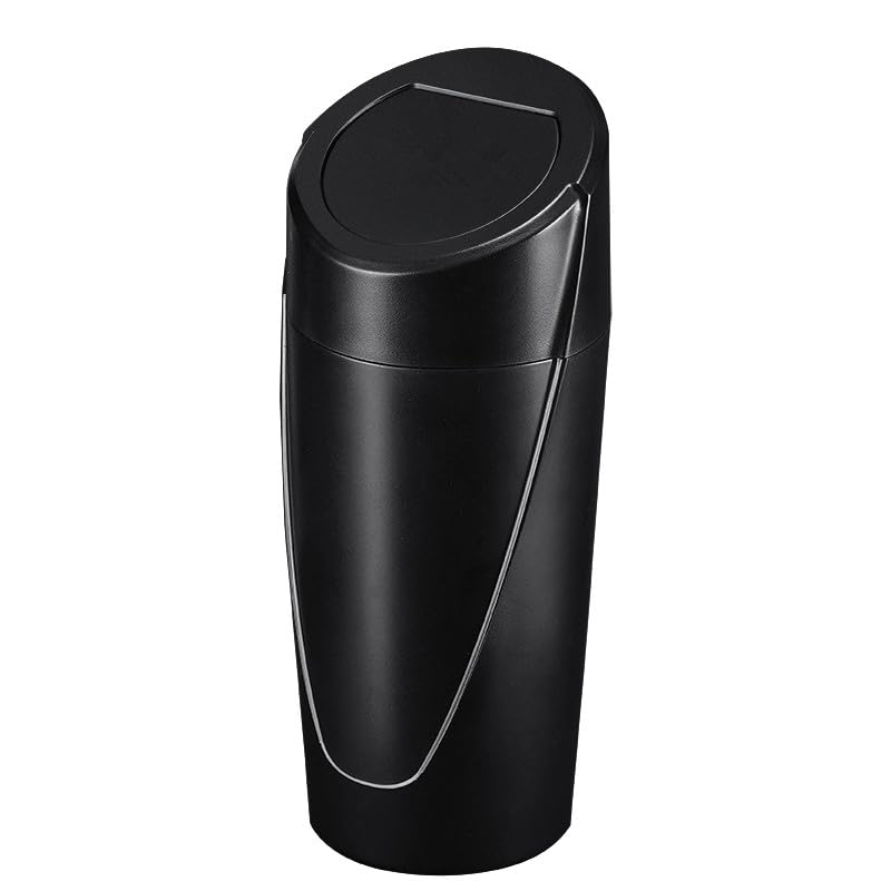 Image of 2 Pcs Car Trash Can Bin with Lid,Car Garbage Can Cup Holder,［Black+Pink Color］,Car Organizers and Storage for Seat Accessories