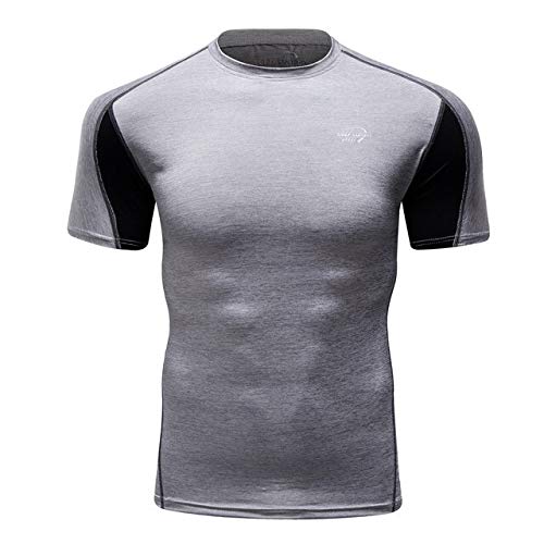 QIHERIYONGPIN Athletic Workout Compression Cycling Underwear Men Bicycle Short Sleeves Fitness Workout Shirts Fitness Training Clothes Running Shirts (Color : 3, Size : M)