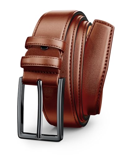 Image of Mens Dress Belt,Mens Leather Belts for Jeans, Belt 1.38 inch Width