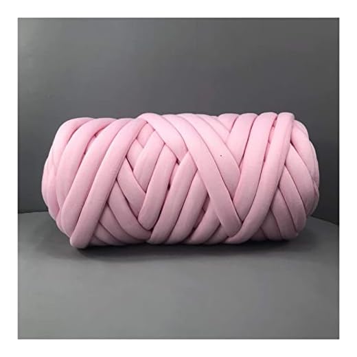 DJDEFK Virkat garn 1000 g super chunky stickad filt garn vegansk fläta mjuk filt garn garn stickad matta mattor filt garn (färg: Baby rosa)