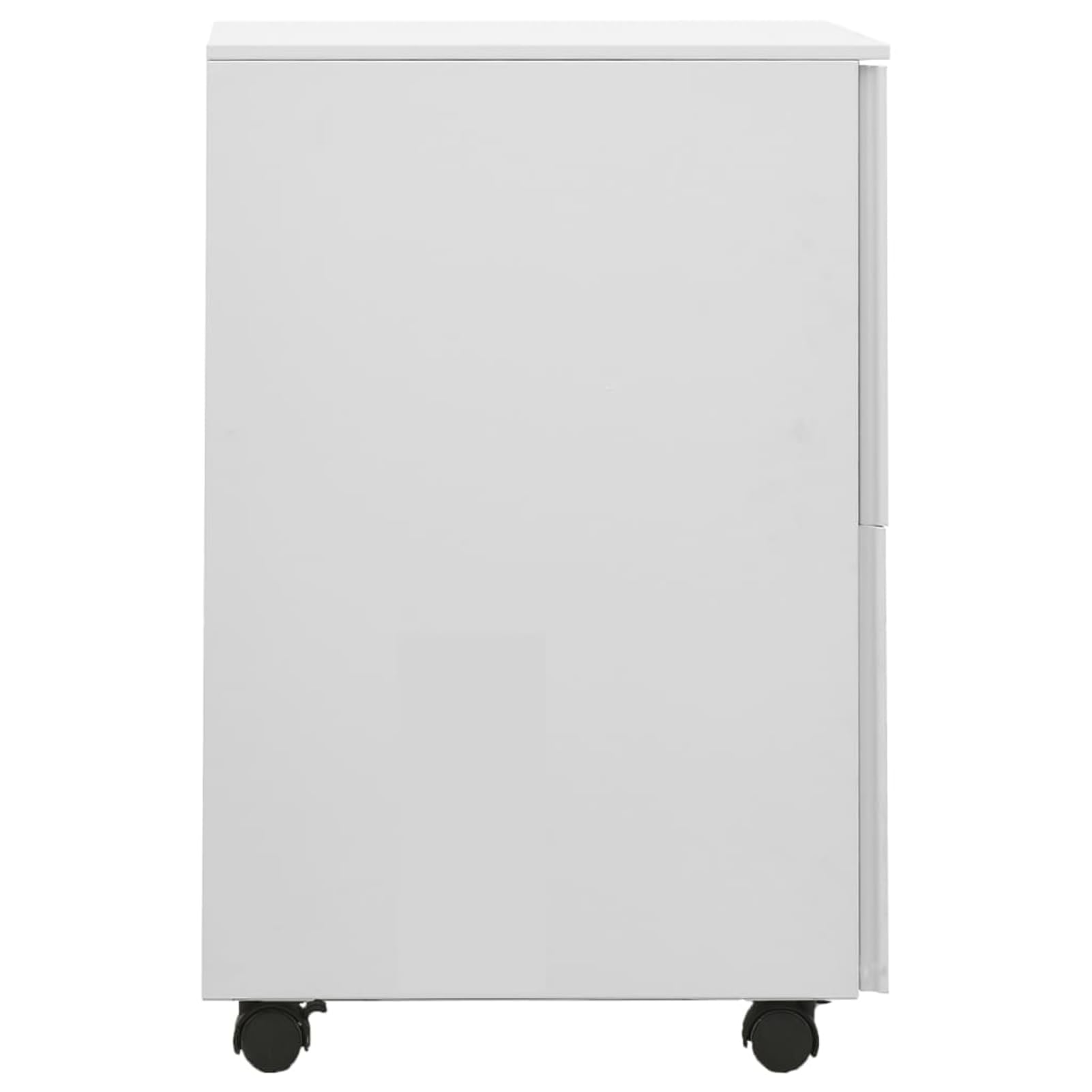 Gecheer Schedario mobile per ufficio, armadietto in acciaio grigio chiaro con 2 cassetti, barra sospensione rimovibile, guide a sfera, 39x45x67 cm, per organizzazione documenti e archiviazione
