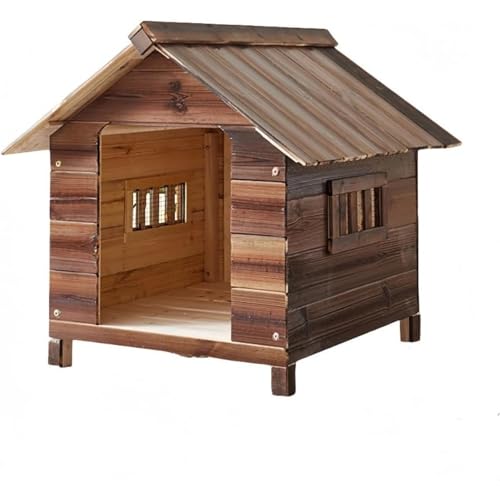 Yubbuio 犬小屋 犬舎 休憩所 室外 ペット用品 小/中/大型犬 木製 ハウス ペットハウス オールシーズン 屋外 日焼け対策 組み立て簡単 休憩所 室外 ペット用品 小/中/大型犬 屋外用防雨・耐腐食犬小屋 オールシーズン対応 通気 防風 防雨雨よ
