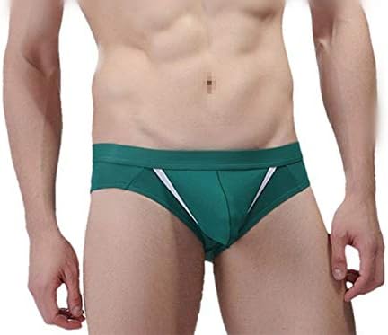 Evankin Green Sexy Underwear Men's Briefs Shorts Bulge Pouch Soft Underpant(L,Green)