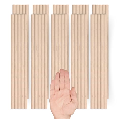 100 tiges bois 30,5 cm 1/4 po non fini bâtons bambou