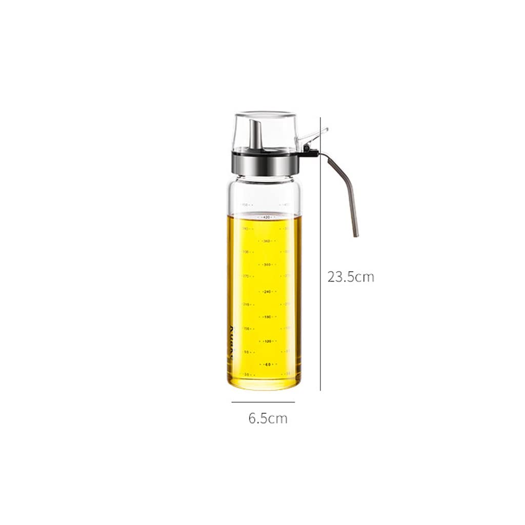 WDX Ölflasche Glas auslaufsicher Öltopf Haushalt Öl Tank Gewürz Soja Sauce Flasche Essig Topf Sesamöl Flasche Küche Zubehör sortieren (Größe: 500 ml x 2)