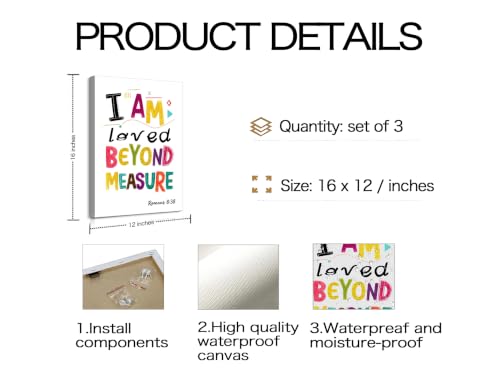 Image of Frimeeme Girls Canvas Wall Art, 12x16 Inch Each, Set of 3