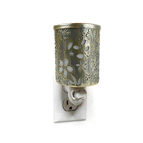 Difusor aromático eléctrico floral de bronce enchufable