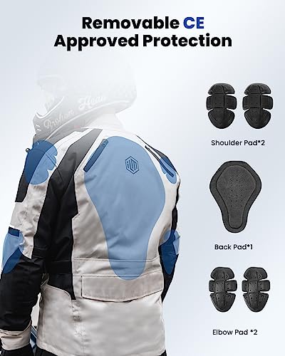 Ilm Motorcycle Jacket Adventure Men's Riding Armored Airflow Jackets Dirt Bike Touring Waterproof All Season Model Rl01 #TOP1