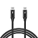 6.6ft (2m) Thunderbolt 3 Cable, 100W 20Gbps, Nylon Braided, Thunderbolt 3 to Thunderbolt 3 Cord, for Thunderbolt 3 (USB C) Hub, Adapter, Devices, 20V/5A