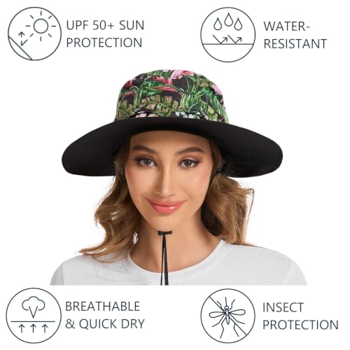 Image of BASSDASH UPF 50+ Mosquito Sun Hat with Hidden Head Net and Neck Flap for Men Women Outdoor Fishing Hiking Camping