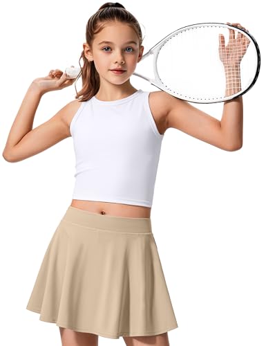 JOCMIC Girls Tennis Skirt with Pockets Athletic Skort Inner Shorts for Golf Running Sports2