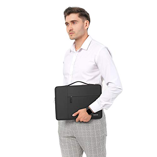 Image of MOSISO Laptop Case 14 inch, 14 inch Laptop Sleeve with Handle Compatible with HP Lenovo Dell ASUS Acer, HP Stream, Dell Latitude, Lenovo IdeaPad, Polyester Multifunctional Computer Bag, Black