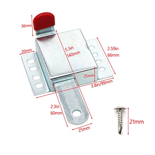 Heavy Duty Inside Deadlock, Galvanized Steel Garage Door Slide Lock For Most Garage Doors, Garage Door Locking Slide Latch For Manual Open, 1 Pack #TOP1