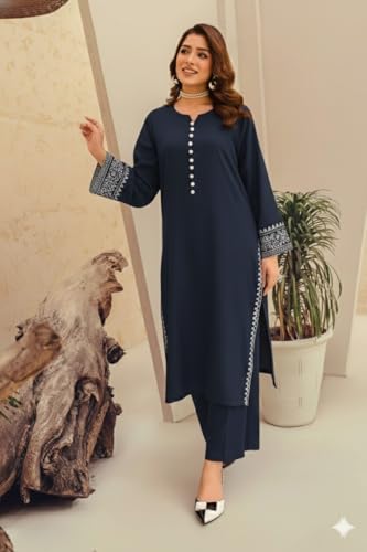 Image of Faiz TEXTLE Women Embroidered Kurta Set |Viscose Rayon Printed A Line Kurta with Palazzo Set | Women Ethnic Wear Dress| Indian Casual Office Daily Summer Outfit