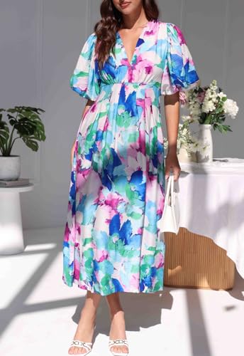 Image of Sissyaki Women's Floral Maxi Dress 2026 Summer Spring Wedding Guest Dress