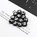 Song Xi 1200pcs Black Round Acrylic Alphabet Beads - White Letter Beads 4x7mm for Bracelets and Jewelry Making Key Chains