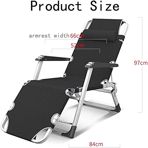Chaise longue noire avec structure résistante à la rouille et réglable - 7