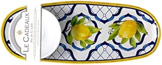 Le Cadeaux 304PAL Palermo Lemon Melamine Tray and Bowl Serving Set